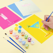Carica l&#39;immagine nel visualizzatore di Gallery, Dipingere con i numeri – Set di 6 tele | Bicchieri da cocktail eleganti