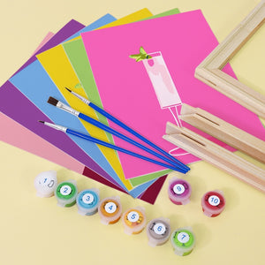 Dipingere con i numeri – Set di 6 tele | Bicchieri da cocktail eleganti