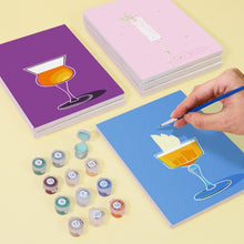 Carica l&#39;immagine nel visualizzatore di Gallery, Dipingere con i numeri – Set di 6 tele | Bicchieri da cocktail eleganti