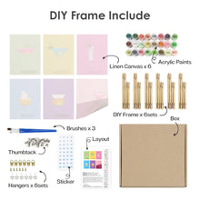 Carica l&#39;immagine nel visualizzatore di Gallery, Dipingere con i numeri – Set di 6 tele | Bicchieri da cocktail eleganti