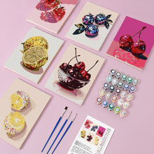 Carica l&#39;immagine nel visualizzatore di Gallery, Dipingere con i numeri – Set di 6 tele | Frutti disco