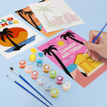 Carica l&#39;immagine nel visualizzatore di Gallery, Dipingere con i numeri – Set di 6 tele | Poster da spiaggia estivi