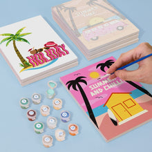 Carica l&#39;immagine nel visualizzatore di Gallery, Dipingere con i numeri – Set di 6 tele | Poster da spiaggia estivi