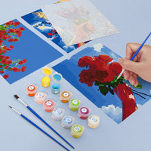 Carica l&#39;immagine nel visualizzatore di Gallery, Dipingere con i numeri – Set di 6 tele | Mazzi di fiori nel cielo