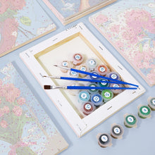 Carica l&#39;immagine nel visualizzatore di Gallery, Dipingere con i numeri – Set di 6 tele | Mazzi di fiori nel cielo