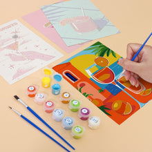 Carica l&#39;immagine nel visualizzatore di Gallery, Dipingere con i numeri – Set di 6 tele | Poster di cocktail chic