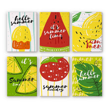 Carica l&#39;immagine nel visualizzatore di Gallery, Dipingere con i numeri – Set di 6 tele | Illustrazioni di frutta estiva Figured&#39;Art