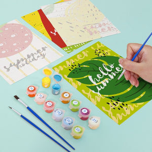 Dipingere con i numeri – Set di 6 tele | Illustrazioni di frutta estiva