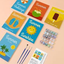 Carica l&#39;immagine nel visualizzatore di Gallery, Dipingere con i numeri – Set di 6 tele | Poster di vacanze estive
