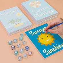 Carica l&#39;immagine nel visualizzatore di Gallery, Dipingere con i numeri – Set di 6 tele | Poster di vacanze estive