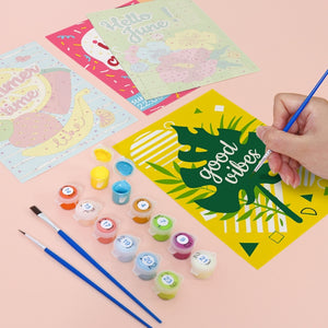 Dipingere con i numeri – Set di 6 tele | Good vibes estate