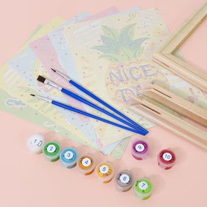 Dipingere con i numeri – Set di 6 tele | Good vibes estate
