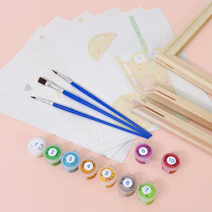 Dipingere con i numeri – Set di 6 tele | Bevande alla frutta