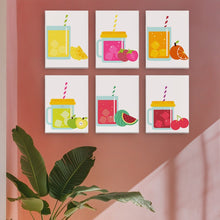 Carica l&#39;immagine nel visualizzatore di Gallery, Dipingere con i numeri – Set di 6 tele | Bevande frizzanti alla frutta