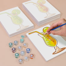 Carica l&#39;immagine nel visualizzatore di Gallery, Dipingere con i numeri – Set di 6 tele | Cocktail alla frutta