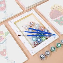 Carica l&#39;immagine nel visualizzatore di Gallery, Dipingere con i numeri – Set di 6 tele | Coppe gelato