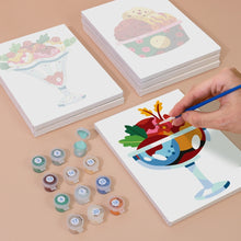 Carica l&#39;immagine nel visualizzatore di Gallery, Dipingere con i numeri – Set di 6 tele | Coppe gelato