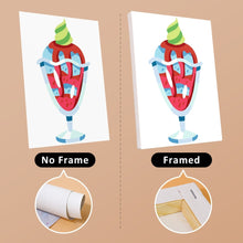 Carica l&#39;immagine nel visualizzatore di Gallery, Dipingere con i numeri – Set di 6 tele | Coppe gelato