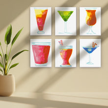 Carica l&#39;immagine nel visualizzatore di Gallery, Dipingere con i numeri – Set di 6 tele | Cocktail colorati