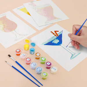Dipingere con i numeri – Set di 6 tele | Cocktail colorati