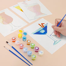 Carica l&#39;immagine nel visualizzatore di Gallery, Dipingere con i numeri – Set di 6 tele | Cocktail colorati