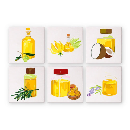 Dipingere con i numeri – Set di 6 tele | Oli naturali Figured'Art