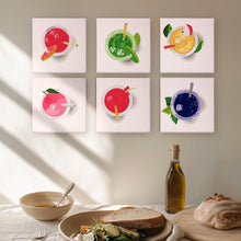 Carica l&#39;immagine nel visualizzatore di Gallery, Dipingere con i numeri – Set di 6 tele | Bevande rinfrescanti colorate