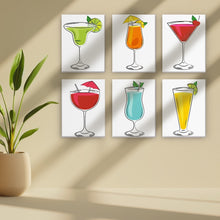 Carica l&#39;immagine nel visualizzatore di Gallery, Dipingere con i numeri – Set di 6 tele | Cocktail classici