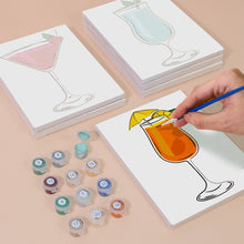 Carica l&#39;immagine nel visualizzatore di Gallery, Dipingere con i numeri – Set di 6 tele | Cocktail classici