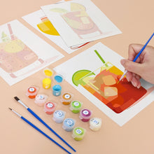 Carica l&#39;immagine nel visualizzatore di Gallery, Dipingere con i numeri – Set di 6 tele | Cocktail tropicali