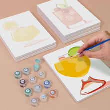 Carica l&#39;immagine nel visualizzatore di Gallery, Dipingere con i numeri – Set di 6 tele | Cocktail tropicali