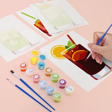 Carica l&#39;immagine nel visualizzatore di Gallery, Dipingere con i numeri – Set di 6 tele | Cocktail estivi vivaci