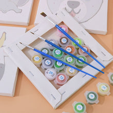 Carica l&#39;immagine nel visualizzatore di Gallery, Dipingere con i numeri – Set di 6 tele | Facce di animali carini