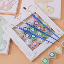 Carica l&#39;immagine nel visualizzatore di Gallery, Dipingere con i numeri – Set di 6 tele | Personaggi di animali carini