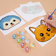 Carica l&#39;immagine nel visualizzatore di Gallery, Dipingere con i numeri – Set di 6 tele | Facce di animali carini 2