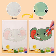 Carica l&#39;immagine nel visualizzatore di Gallery, Dipingere con i numeri – Set di 6 tele | Facce di animali carini 2