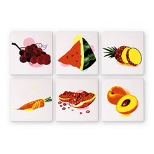 Carica l&#39;immagine nel visualizzatore di Gallery, Dipingere con i numeri – Set di 6 tele | Frutta e verdura Figured&#39;Art