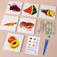 Carica l&#39;immagine nel visualizzatore di Gallery, Dipingere con i numeri – Set di 6 tele | Frutta e verdura