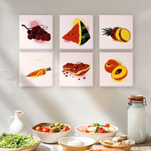 Carica l&#39;immagine nel visualizzatore di Gallery, Dipingere con i numeri – Set di 6 tele | Frutta e verdura