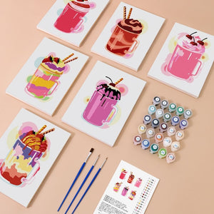 Dipingere con i numeri – Set di 6 tele | Frappè colorati