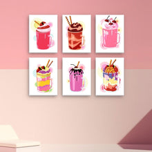 Carica l&#39;immagine nel visualizzatore di Gallery, Dipingere con i numeri – Set di 6 tele | Frappè colorati