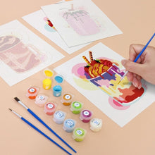 Carica l&#39;immagine nel visualizzatore di Gallery, Dipingere con i numeri – Set di 6 tele | Frappè colorati