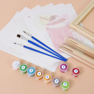 Dipingere con i numeri – Set di 6 tele | Frappè colorati