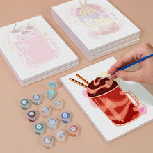 Carica l&#39;immagine nel visualizzatore di Gallery, Dipingere con i numeri – Set di 6 tele | Frappè colorati