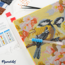 Carica l'immagine nel visualizzatore di Gallery, Mini Diamond Painting 25x25cm Fioritura di Ciliegio
