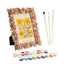 Carica l'immagine nel visualizzatore di Gallery, Mini tela da Dipingere con i Numeri con cornice - Mercato dei fiori - Madrid Figured'Art