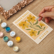Carica l'immagine nel visualizzatore di Gallery, Mini tela da Dipingere con i Numeri con cornice - Mercato dei fiori - Madrid