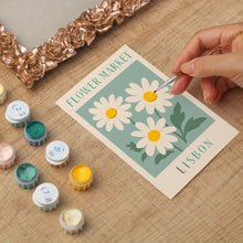 Carica l'immagine nel visualizzatore di Gallery, Mini tela da Dipingere con i Numeri con cornice - Mercato dei fiori - Lisbona