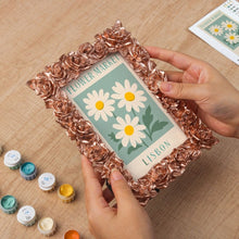 Carica l'immagine nel visualizzatore di Gallery, Mini tela da Dipingere con i Numeri con cornice - Mercato dei fiori - Lisbona