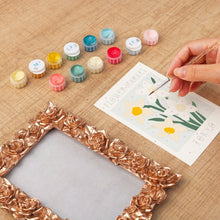 Carica l'immagine nel visualizzatore di Gallery, Mini tela da Dipingere con i Numeri con cornice - Mercato dei fiori - Tokyo